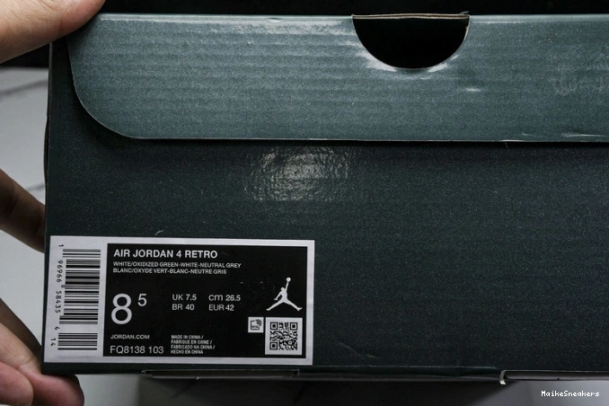 MaikeSneakers Oxidized Air Jordan FQ8138-103 4 Green 0811